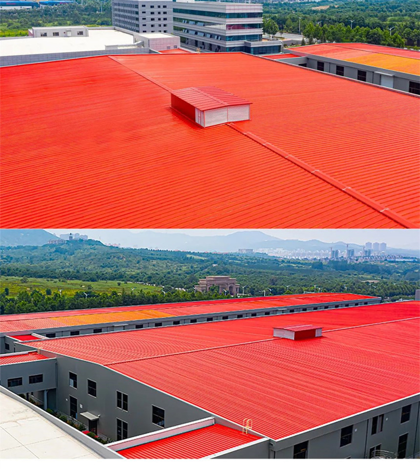 Tampa vermelha no telhado