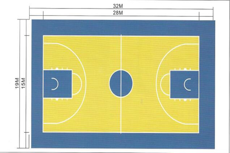 Design da quadra de basquete