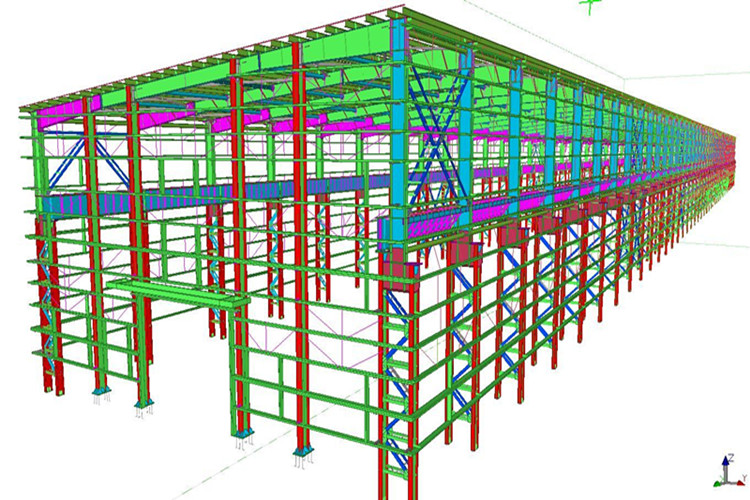 Estrutura de aço industrial de hangar fácil de fabricação para oficina