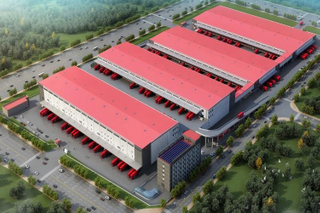 Armazém de estrutura de aço industrial para produção e armazenamento