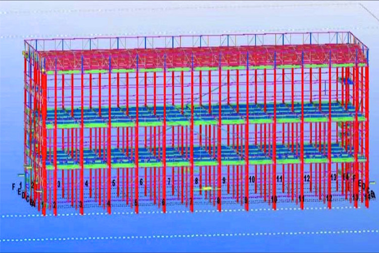2 andares de a&ccedil;o de edif&iacute;cio