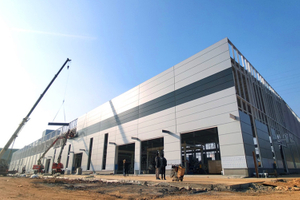 Construção de estrutura de aço industrial para oficina de fábrica e armazém de armazenamento