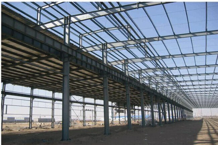 Construção de estrutura de aço industrial fabricada para oficina