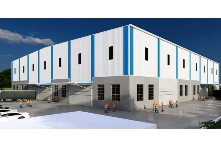Fábrica de estrutura de aço com estrutura de aço de acúmulo H seção