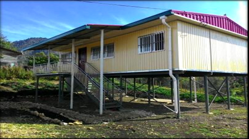Casas pré -fabricadas com chasis de aço na Papua Nova Guiné