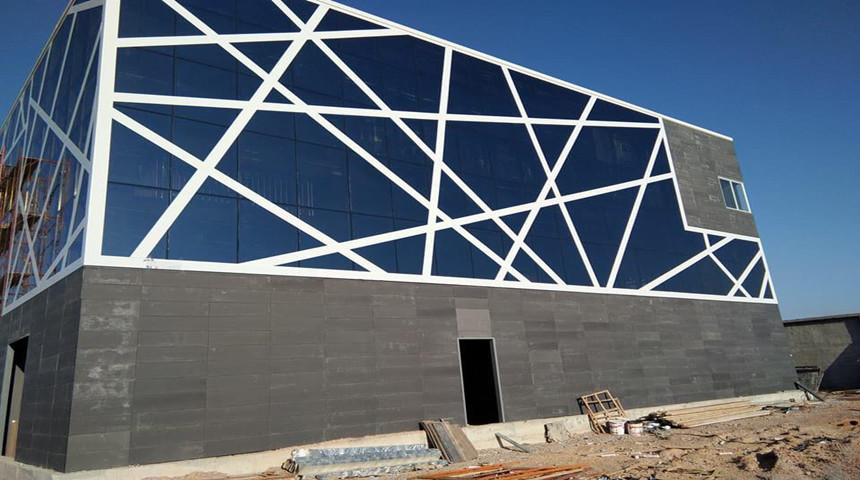 parede de cortina de vidro