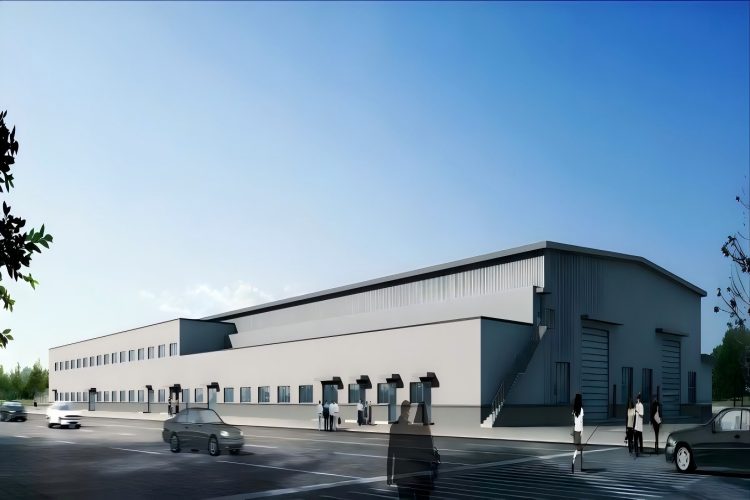 Construção de edifício de fábrica industrial de estrutura de aço